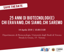 14/04 – 25 anni di biotecnologi(e) si incontrano a Verona